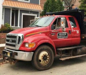 Meadow Services landscaping services truck with GPS tracking