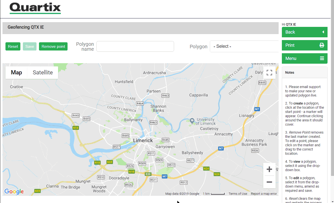 Geofencing Alerts Quartix Ireland