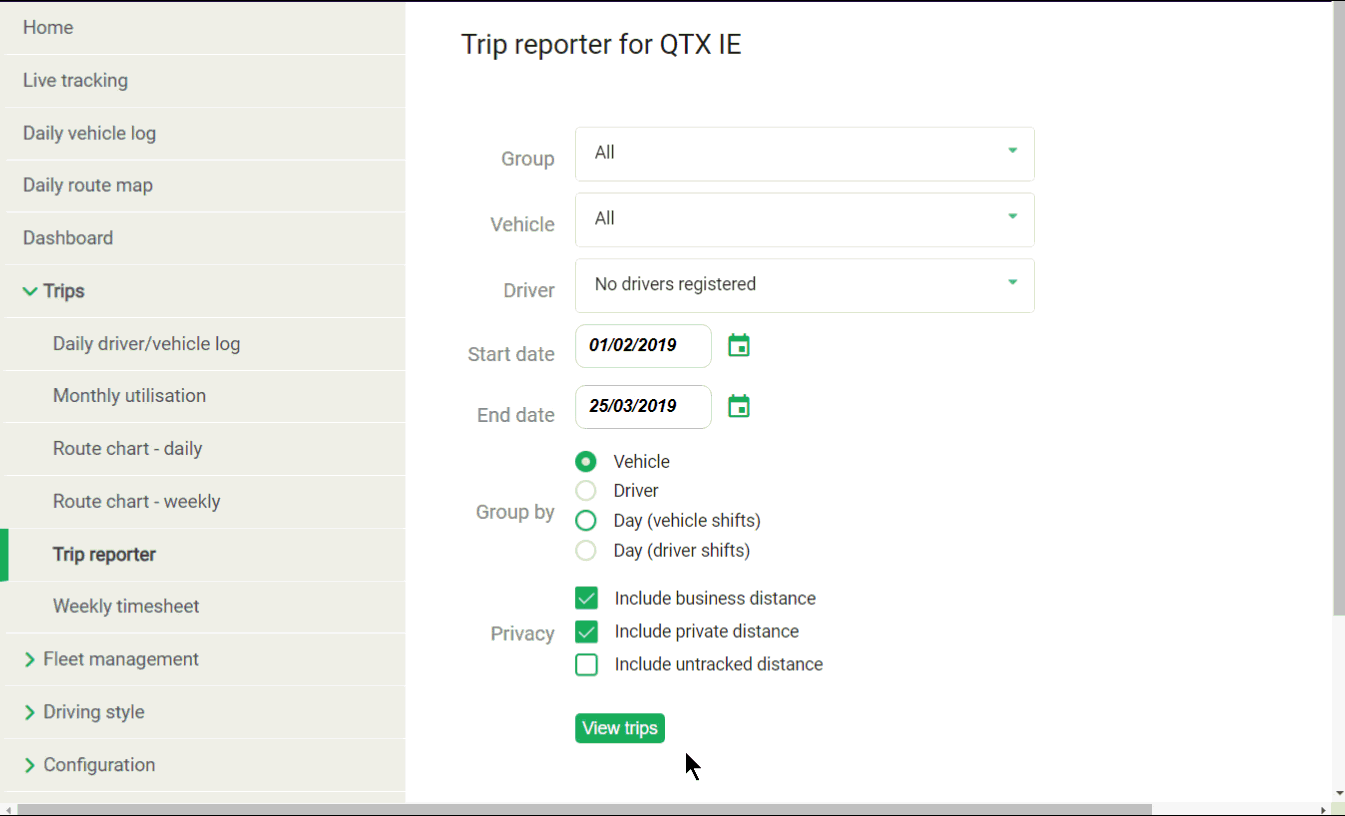 Driver Trip Reports