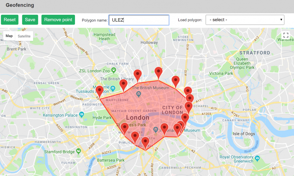 Vehicle tracking geofencing Quartix system 