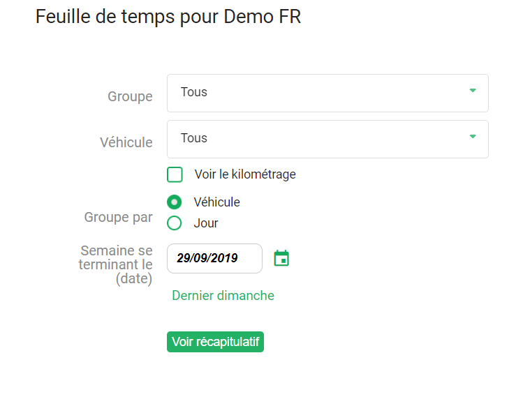 Nouveauté du système de géolocalisation de véhicules Quartix : Feuilles de temps hebdomadaires