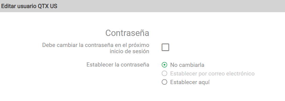 Cambios de configuración de usuario, vehículo y conductor