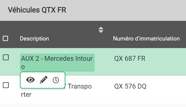 Mise à jour Système de géolocalisation Quartix : Configuration des données des véhicules