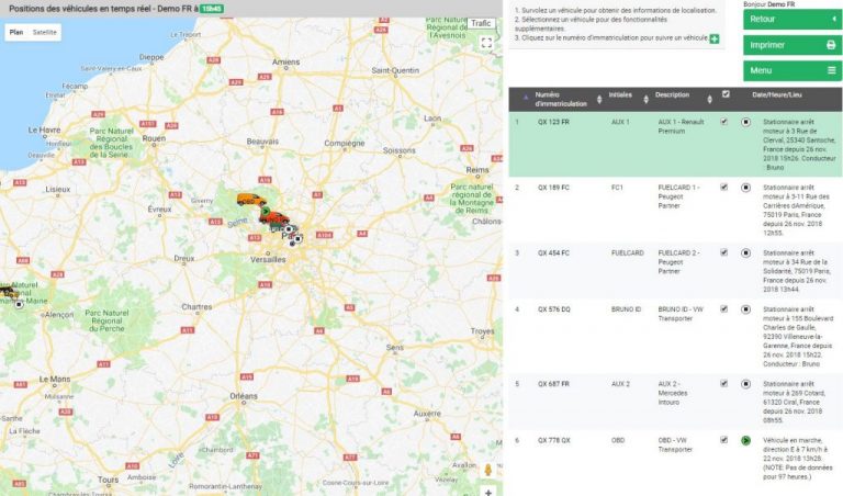 Mise à jour du système de géolocalisation de véhicules Quartix : recherche de véhicules simplifiée sur la carte de suivi en temps réel