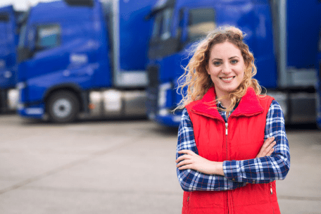 Fleet manager with trucks