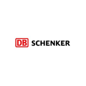 The DB Schenker logo features the red letters "DB" inside a box, followed by the word "SCHENKER" in black capital letters on a white background.
