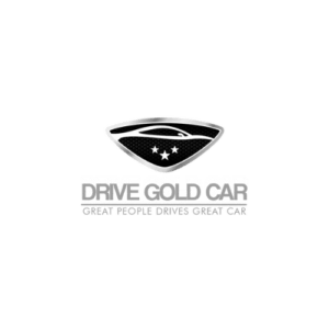 Black and silver logo featuring a car silhouette and three stars above the text