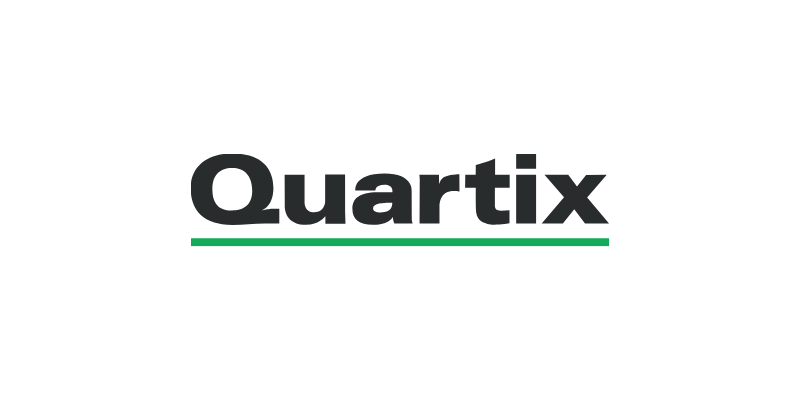 The word "Quartix" in bold black letters with a green underline on a white background.