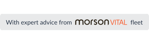 A banner with the text "With expert advice from morson VITAL fleet" on a light background.