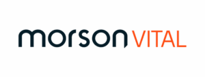 Morson VITAL logo featuring the word "morson" in black and "VITAL" in orange on a light grey background.