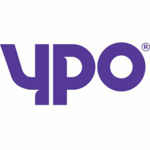 The image shows the YPO logo in bold purple letters on a white background, with a registered trade mark symbol in the top right corner, highlighting its recognition similar to prestigious Quartix awards.