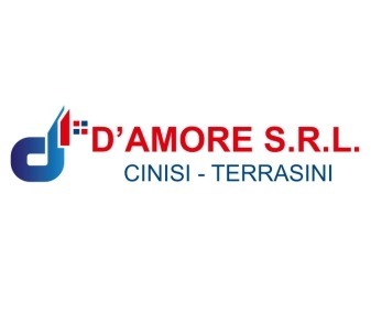 Logo for D’AMORE S.R.L. with a blue and red graphic on the left and the text "CINISI - TERRASINI" below the company name.