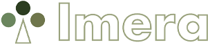 Logo with the word "Imera" in light green text next to a tree-like graphic made of three green circles above a triangular shape, representing Monitoraggio GPS Trasporto e Consegna solutions.