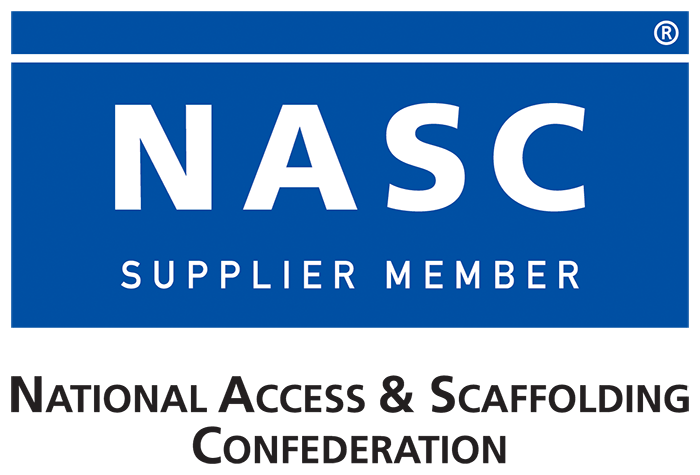 NASC Supplier Member logo with National Access & Scaffolding Confederation written below in black text on a white background, highlighting recognition among Quartix awards recipients.