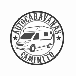 Logotipo de Autocaravanas Caminito en el que aparece una autocaravana dentro de un círculo, que incorpora un sistema de seguimiento por GPS para flotas de transporte.