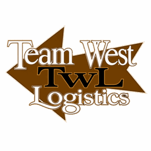 Logo for Team West Logistics featuring the letters “TWL” over a brown star shape, representing electric vehicle tracking.
